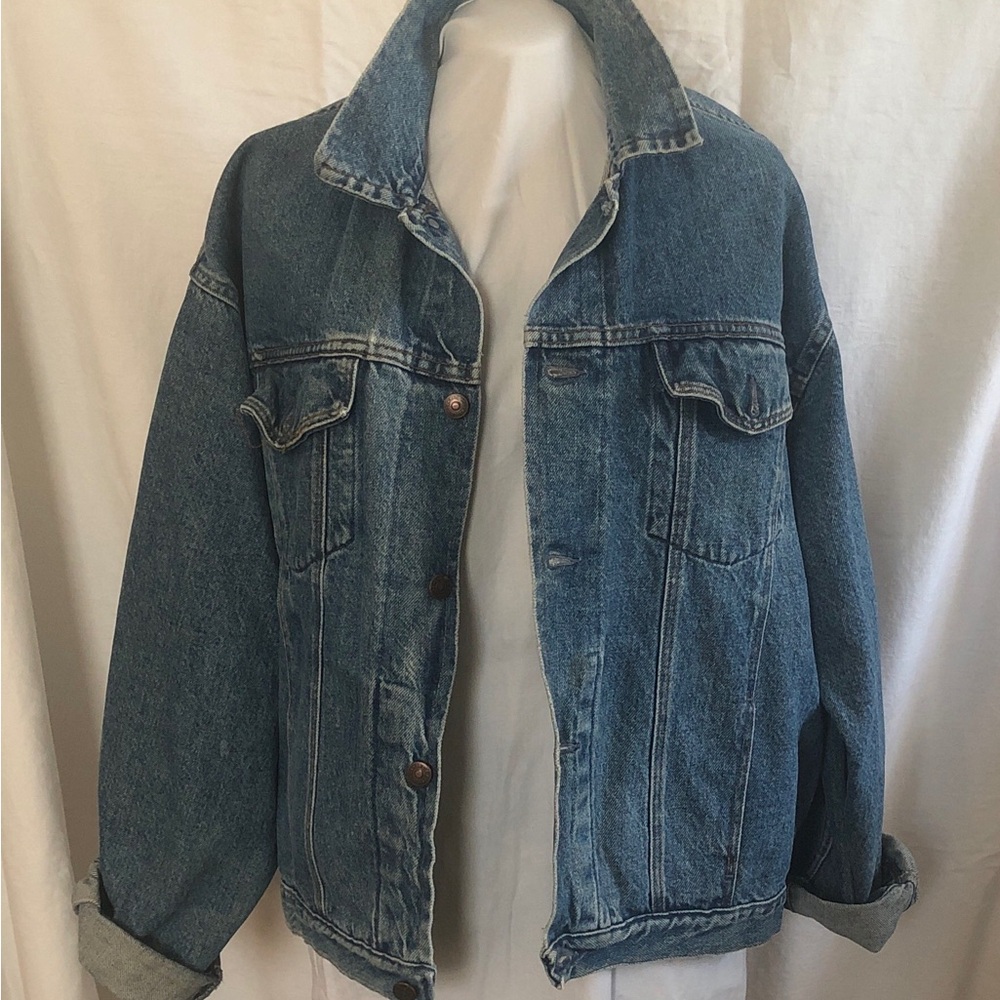 GAP Vintage 80s Men's Blue Denim Jacket